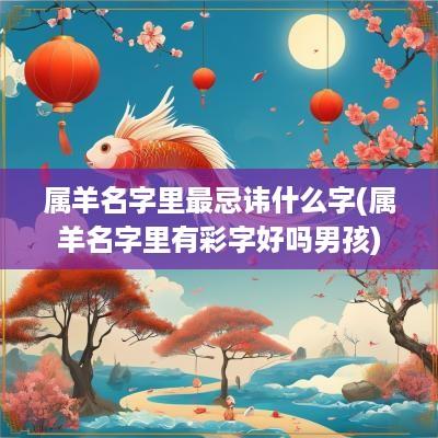 属羊名字里最忌讳什么字(属羊名字里有彩字好吗男孩)