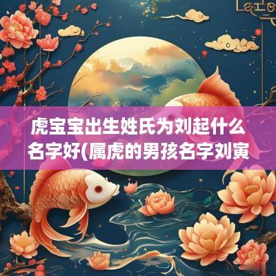 虎宝宝出生姓氏为刘起什么名字好(属虎的男孩名字刘寅秋好听吗怎么取)