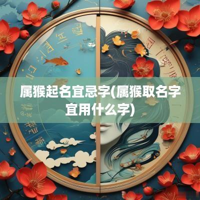 属猴起名宜忌字(属猴取名字宜用什么字)