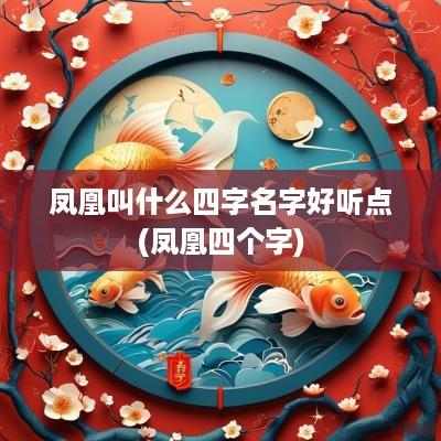 凤凰叫什么四字名字好听点(凤凰四个字)