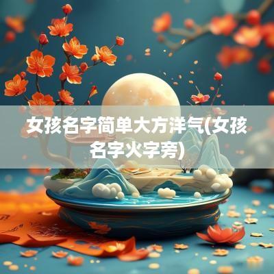 女孩名字简单大方洋气(女孩名字火字旁)