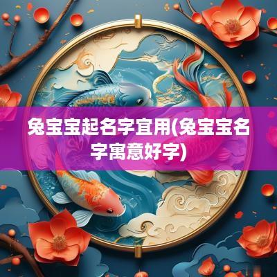 兔宝宝起名字宜用(兔宝宝名字寓意好字)