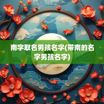 南字取名男孩名字(带南的名字男孩名字)