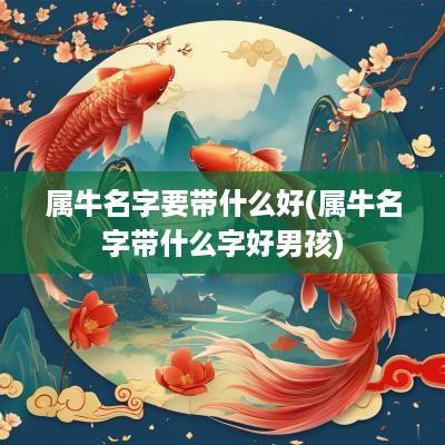 属牛名字要带什么好(属牛名字带什么字好男孩)
