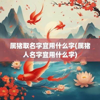 属猪取名字宜用什么字(属猪人名字宜用什么字)