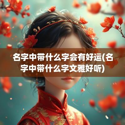 名字中带什么字会有好运(名字中带什么字文雅好听)