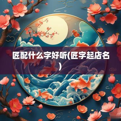 匠配什么字好听(匠字起店名)