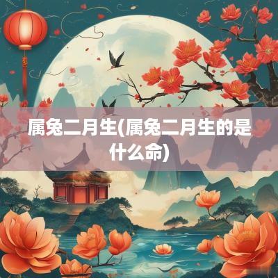 属兔二月生(属兔二月生的是什么命)