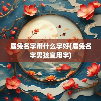 属兔名字带什么字好(属兔名字男孩宜用字)