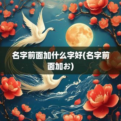 名字前面加什么字好(名字前面加お)