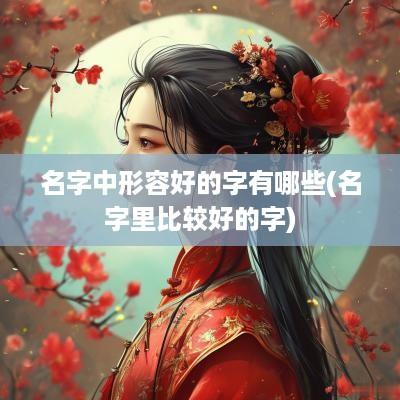 名字中形容好的字有哪些(名字里比较好的字)