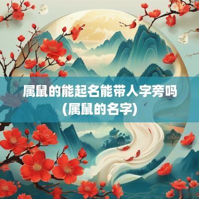 属鼠的能起名能带人字旁吗(属鼠的名字)