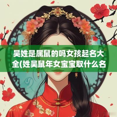 吴姓是属鼠的吗女孩起名大全(姓吴蛇年女宝宝取什么名字好)