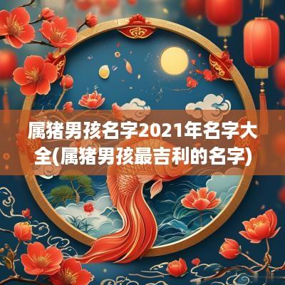 属猪男孩名字2025年名字大全(属猪男孩最吉利的名字)