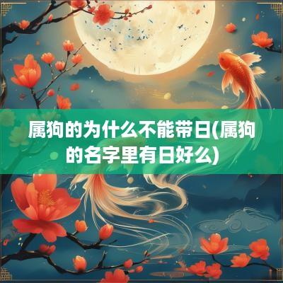 属狗的为什么不能带日(属狗的名字里有日好么)