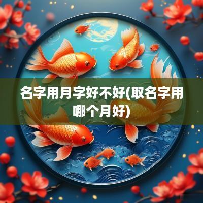 名字用月字好不好(取名字用哪个月好)