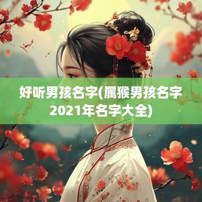 好听男孩名字(属猴男孩名字2025年名字大全)