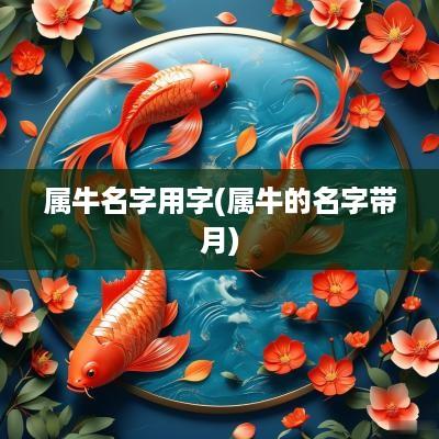 属牛名字用字(属牛的名字带月)