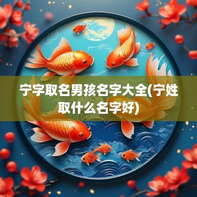宁字取名男孩名字大全(宁姓取什么名字好)