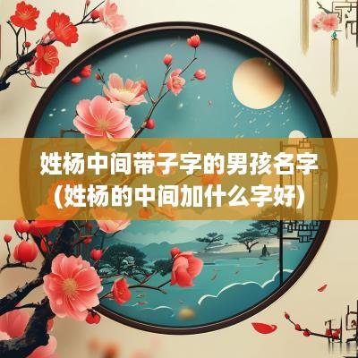 姓杨中间带子字的男孩名字(姓杨的中间加什么字好)