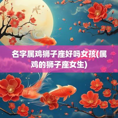 名字属鸡狮子座好吗女孩(属鸡的狮子座女生)