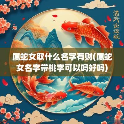 属蛇女取什么名字有财(属蛇女名字带桃字可以吗好吗)
