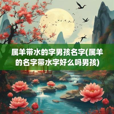 属羊带水的字男孩名字(属羊的名字带水字好么吗男孩)