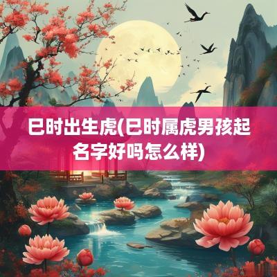 巳时出生虎(巳时属虎男孩起名字好吗怎么样)