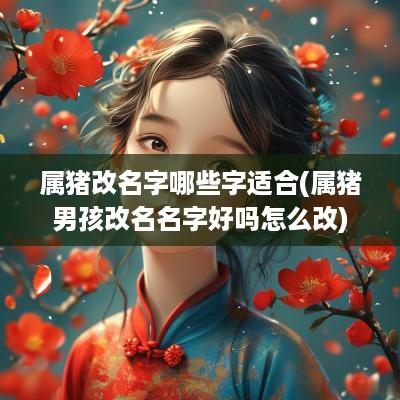属猪改名字哪些字适合(属猪男孩改名名字好吗怎么改)