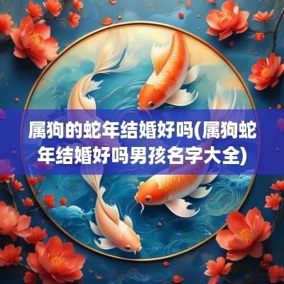 属狗的蛇年结婚好吗(属狗蛇年结婚好吗男孩名字大全)