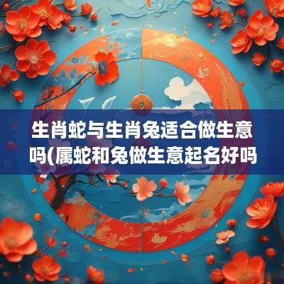 生肖蛇与生肖兔适合做生意吗(属蛇和兔做生意起名好吗女孩)