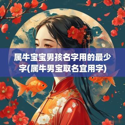 属牛宝宝男孩名字用的最少字(属牛男宝取名宜用字)