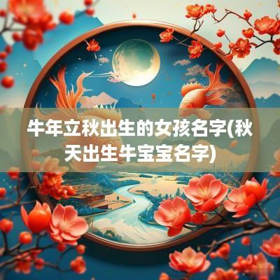 蛇年立秋出生的女孩名字(秋天出生牛宝宝名字)