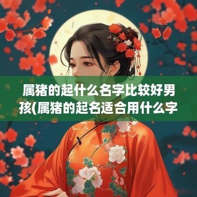 属猪的起什么名字比较好男孩(属猪的起名适合用什么字男孩)