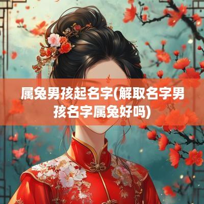 属兔男孩起名字(解取名字男孩名字属兔好吗)