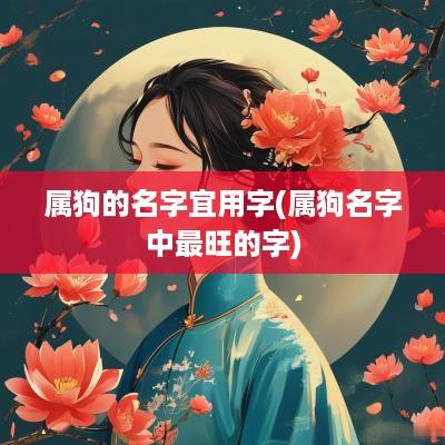 属狗的名字宜用字(属狗名字中最旺的字)