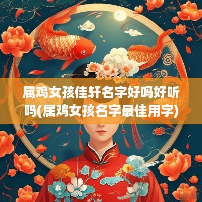 属鸡女孩佳轩名字好吗好听吗(属鸡女孩名字最佳用字)