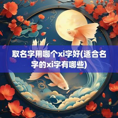 取名字用哪个xi字好(适合名字的xi字有哪些)