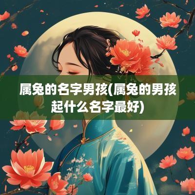 属兔的名字男孩(属兔的男孩起什么名字最好)