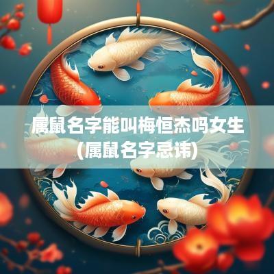 属鼠名字能叫梅恒杰吗女生(属鼠名字忌讳)