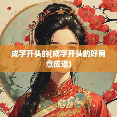 成字开头的(成字开头的好寓意成语)