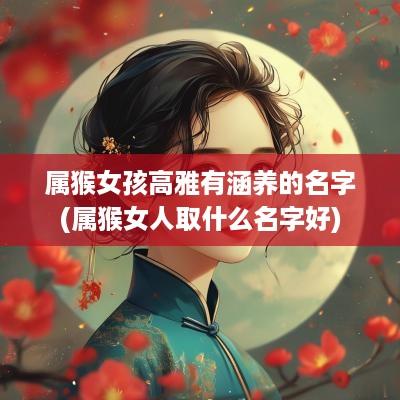 属猴女孩高雅有涵养的名字(属猴女人取什么名字好)