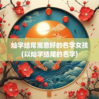 灿字结尾寓意好的名字女孩(以灿字结尾的名字)