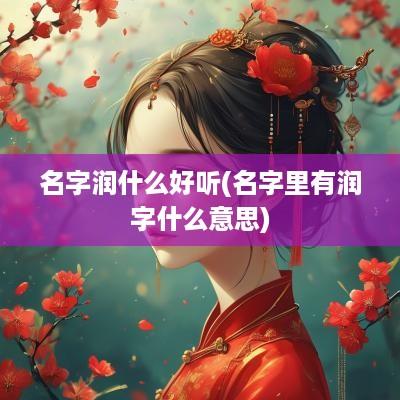 名字润什么好听(名字里有润字什么意思)