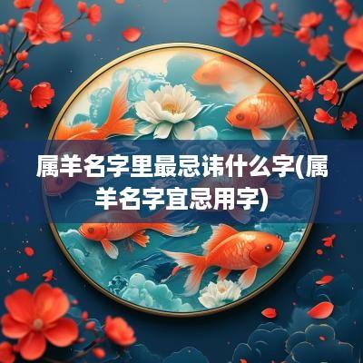 属羊名字里最忌讳什么字(属羊名字宜忌用字)