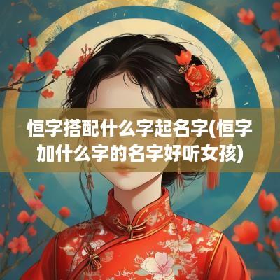 恒字搭配什么字起名字(恒字加什么字的名字好听女孩)