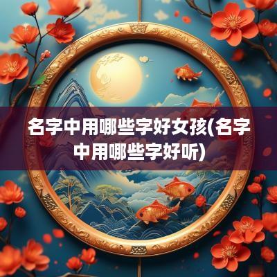 名字中用哪些字好女孩(名字中用哪些字好听)