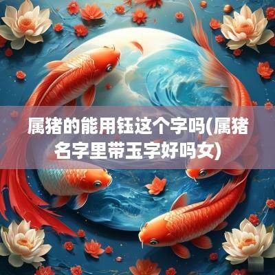 属猪的能用钰这个字吗(属猪名字里带玉字好吗女)