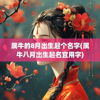 属牛的8月出生起个名字(属牛八月出生起名宜用字)