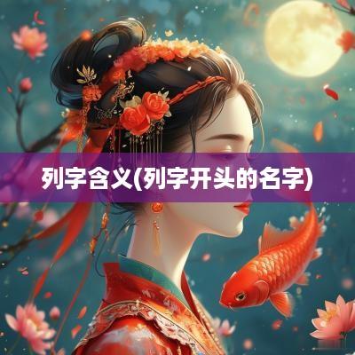 列字含义(列字开头的名字)